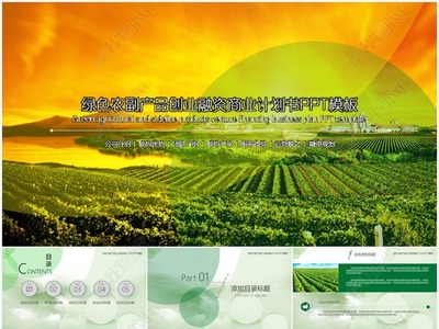 绿色农副产品项目创业融资商业计划书PPT模板(图片编号:16026575)_商务PPT_